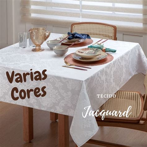 Toalha De Mesa Quadrada E Retangular Cadeiras Luxo Jacquard