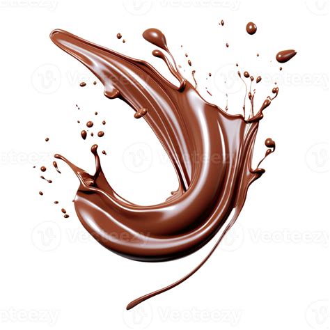 Ai Generated Cocoa Liquid Splashes On Transparent Background 38105497 Png