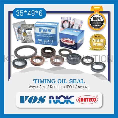 Vos Viton Nok Corteco Timing Oil Seal Myvi Alza Kembara Dvvt