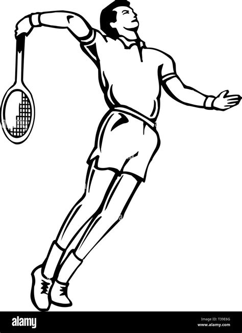 Tennis Player Illustration Stock Vector Image Art Alamy