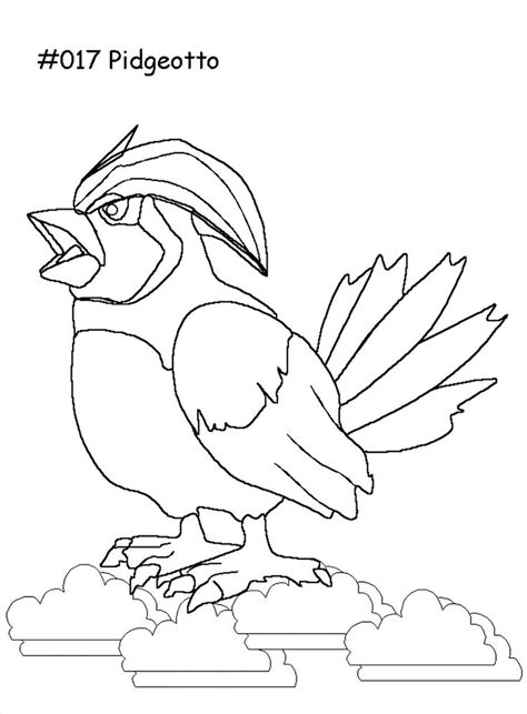 Simple Pokemon Pidgeotto Coloring Drawing Pictures Pokemon Coloring