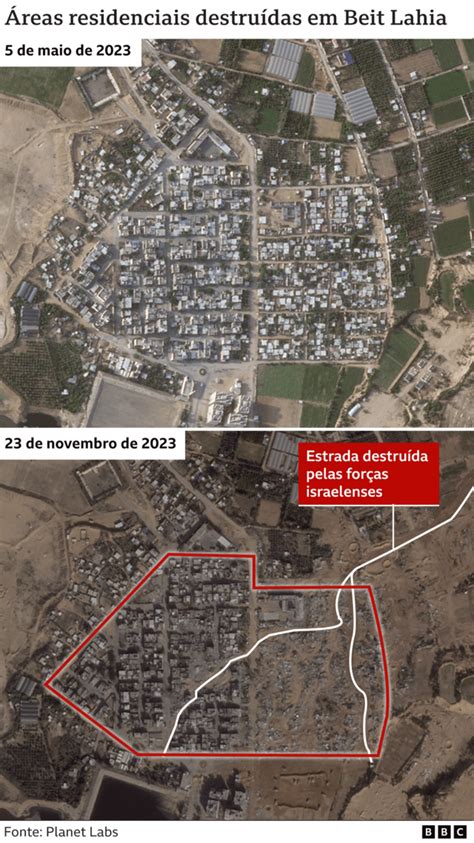 Conflito Israel Hamas As Imagens De Satélite Que Mostram Magnitude Da Destruição Em Gaza