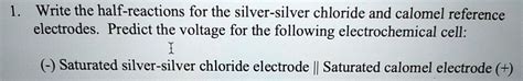 SOLVED 1 Write The Half Reactions For The Silver Silver Chloride And