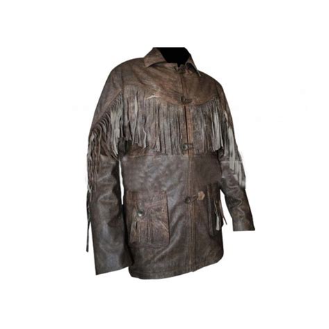 Deadfall Eric Bana Addison Distressed Fringe Mens Jacket