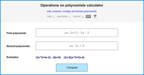 Operations With Polynomials Calculator Shows All Steps