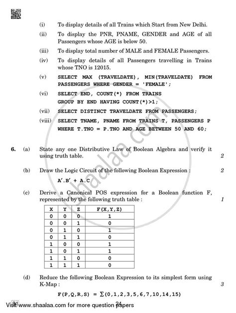 Computer Science Python 2018 2019 Commerce English Medium Class 12 Set 4 Question Paper With