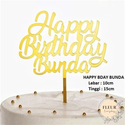 Jual CAKE TOPPER HAPPY BIRTHDAY FULL Custom Selamat Ulang Tahun