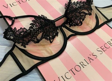 Nwt Victoria Secret Luxe Lingerie Unlined Dragon Lace Balconette Bra