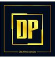 Initial Letter Dp Logo Template Design Royalty Free Vector