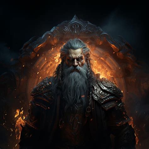 Premium Ai Image The Odin Protector Of Vala In The Style Of 2d Game