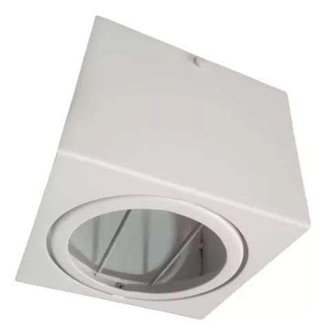 Plafon Spot Quadrado Sobrepor Ar Lampada W Quente Cor Branco