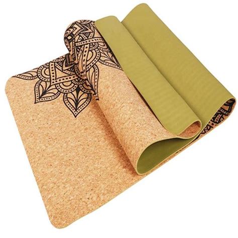 Wholesale Eco Friendly Green TPE Cork Yoga Mat OEM ODM Eco Friendly