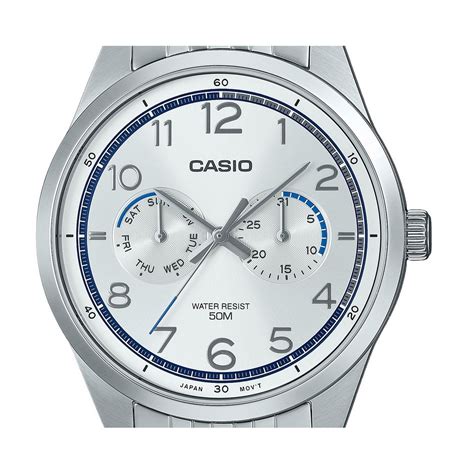 Casio Standard Analog Edelstahl Silber Zifferblatt Quarz Mtp E D Av