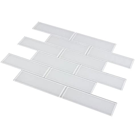 Mto0313 Modern 2x6 Subway White Glossy Glass Mosaic Tile Etsy