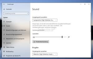 Sound Einstellungen F R Lautsprecher Und Einzelne Programme Windows