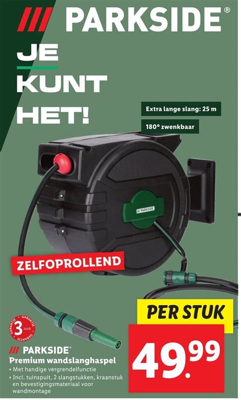 Parkside Premium Wandslanghaspel Aanbieding Bij Lidl