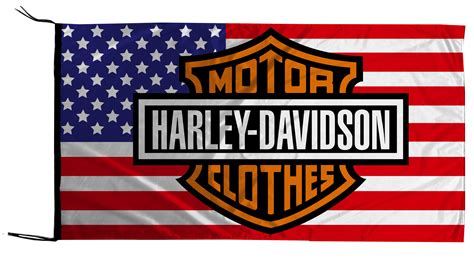 Harley Davidson Motor Clothes USA Flag Landscape Flag Banner 5 X 3