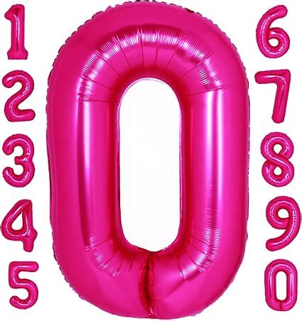 Amazon Giant 40 Inch Hot Pink Number 0 Balloon Jumbo Digit 0 Mylar