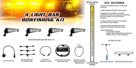 Swamp Eye® Light Bar Gen2.X Bowfishing Light Kit