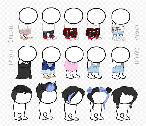 Más Misceláneos Bases De Sprites Cabello Y Ropa Ilustraciones Humanas