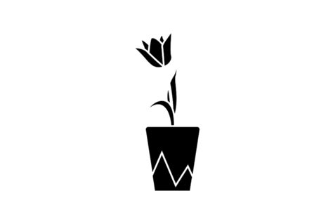 Flower With Pot Solid Icon 151 Graphic By Raysaozora · Creative Fabrica