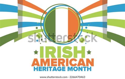 Irish American Heritage Month Annual Celebrated Stock Vector Royalty Free 2266470463