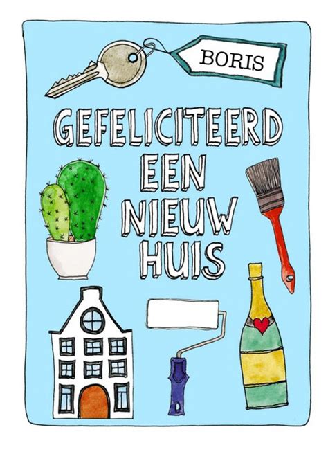 Yh Tekent Nieuwe Woning Kaart Vlaggetjes Greetz