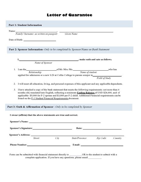 45 Professional Letter Of Guarantee Samples Templatelab