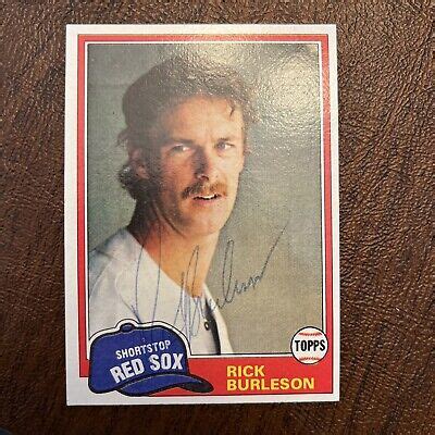 RICK BURLESON 1981 TOPPS AUTOGRAPHED SIGNED AUTO BASEBALL CARD EBay