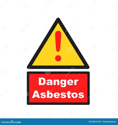 Danger Asbestos Sign Stock Illustration Illustration Of Banner 252555105