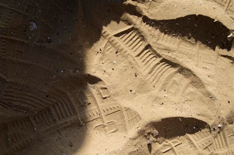 Premium Photo | Footprints on the desert sand