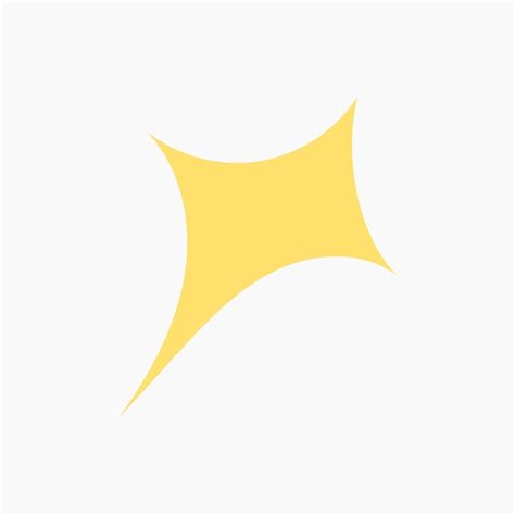 Premium Vector Yellow Four Point Star Illustration