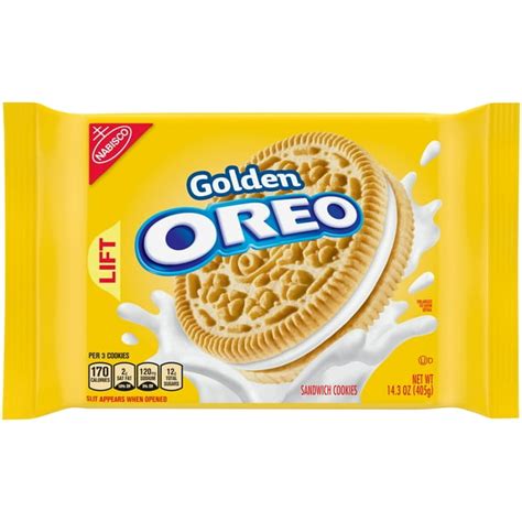 Oreo Golden Sandwich Cookies Vanilla Flavor 1 Resealable 143 Oz Pack