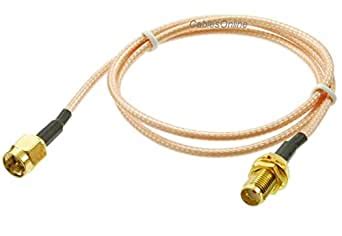 Cablesonline Ft Sma Male To Sma Bulkhead Female Rg Coax Low Loss