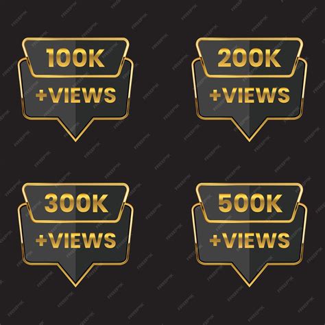 Premium Vector 100k To 500k Views Celebration Thumbnail Design Vector