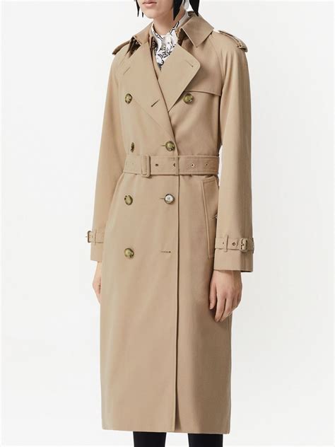 Burberry Waterloo Gabardine Trench Coat Brown FARFETCH