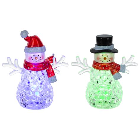 Wholesale Led Light Up Crystal Snowman Mini Shimmers Pc Ppk Ganz