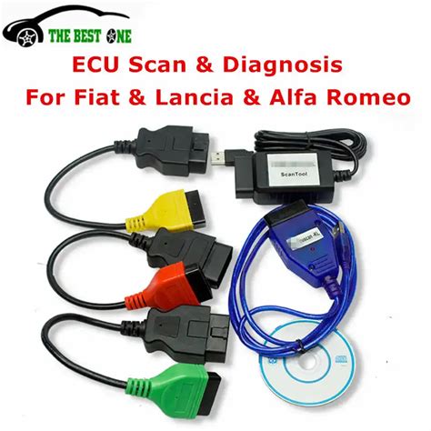 Full Set For Fiat ECU Scan Connect Cable For Alfa Romeo Lancia