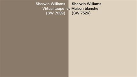 Sherwin Williams Virtual Taupe Vs Maison Blanche Side By Side Comparison