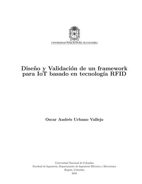 Pdf Diseno Y Validaci On De Un Framework Para Iot Basado En