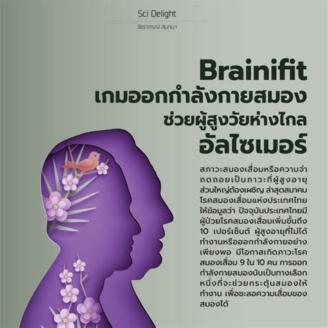 [นิตยสารสาระวิทย์] Brainifit เกมออกกำลังกายสมอง ช่วยผู้สูงวัยห่างไกลอัลไซเมอร์ สภาวะสมองเสื่อม