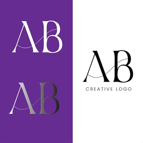 Dise O Del Logotipo De La Letra Inicial Ab Vector Premium