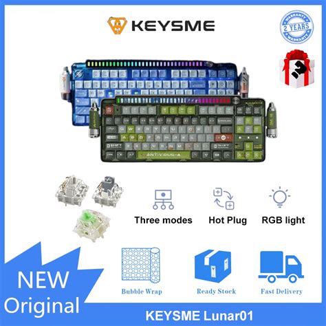 Keysme Lunar Wireless Three Mode Hot Swappable Rgb Light Mechanical