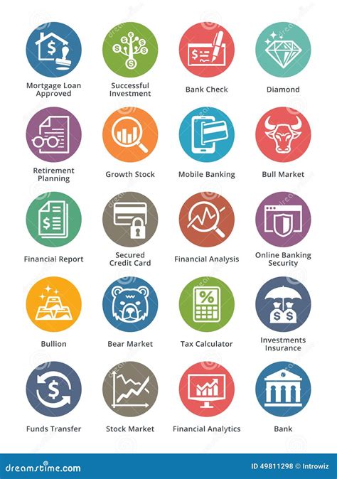 Personal And Business Finance Icons Set 1 Dot Series Stock Vector Illustration Of Approved