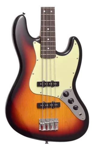 Baixo Cordas Sx Jazz Bass Sjb Sunburst Capa Regulado