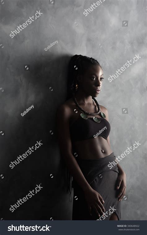 African Girl Long Ethnic Braids Naked Stockfoto 340648922 Shutterstock