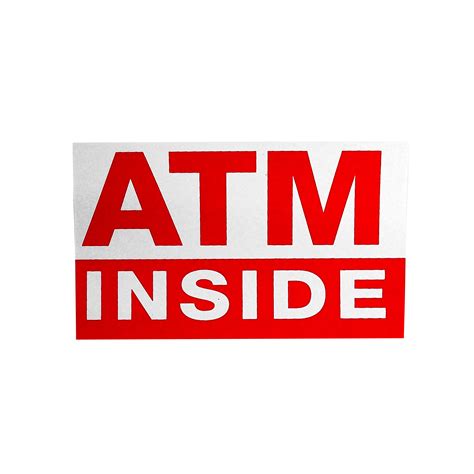 Atm Signs And Stickers Atm Mega Store
