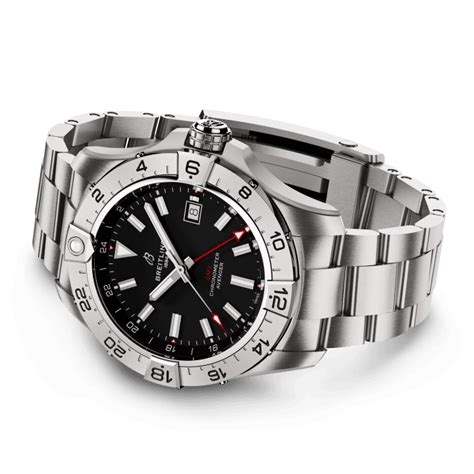 Avenger Automatic GMT 44 Acier Inoxydable Noir A32320101B1A1 Breitling