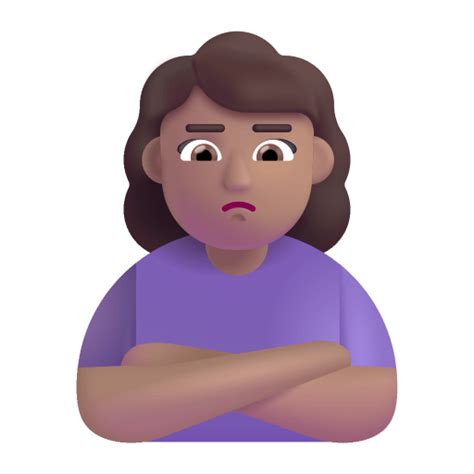 Woman Pouting 3d Medium Icon Fluentui Emoji 3d Iconpack Microsoft