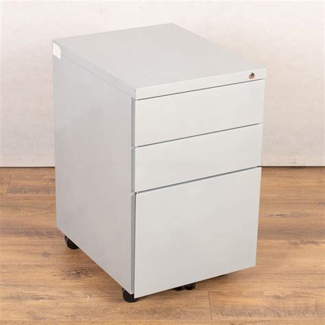 Light Grey 3 Drawer Office Pedestal Ped156